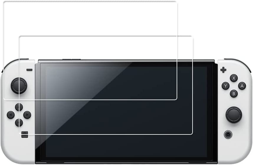 switch 有機el ガラスフィルム 2枚セット 強化 ガラス New Nintendo Switch 有機ELモデル OLED 用 ガラスフィルム 液晶 保護 フィルム