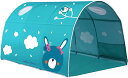 キッズテント おもちゃ ベッドテント トンネル型 メッシュ生地 睡眠テント 知育玩具 子供用テント 室内 屋外 プレイハウス 男の子 女の子 通気性抜群 秘密基...