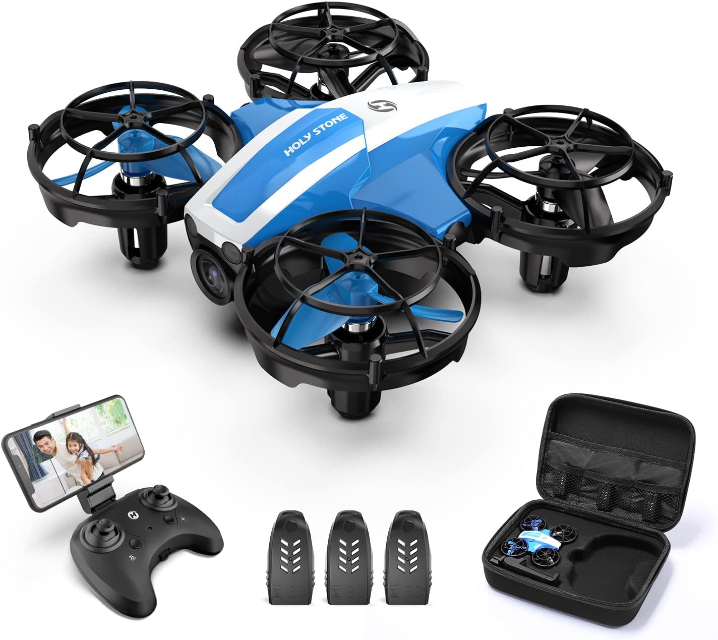 ドローン 100g未満 カメラ付き 小型 室内 こども向け 初心者 収納ケース付き モジュール化バッテリー3個リアルタイム 軌跡飛行モード 高度維持 ジェスチャ...