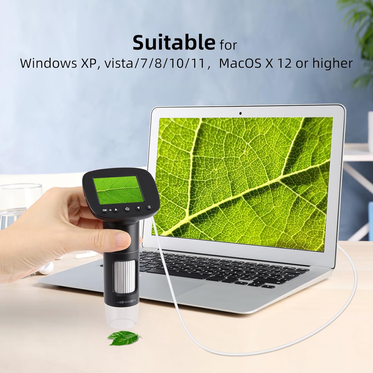 デジタル顕微鏡 ハンディ顕微鏡 マイクロスコープ 小学生 電子顕微鏡 小型 200万画素 32G SDカード付き 子供用顕微鏡 手持ち式 ミニサイズ アウトドア バッテリー内蔵 ビバリウム付き ポケット顕微鏡 PC 接続可能 初心者 子供向け クリスマス プレゼント 誕生日