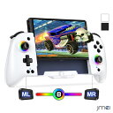Switch コントローラー 8色RGBライト マクロ機能 携帯モード専用コントローラー for Nintendo Switch グリップ コントローラープログラム編集 ジャイロセンサー 振動 連射 無線 1000mAh大容量 Switch/OLEDに対応