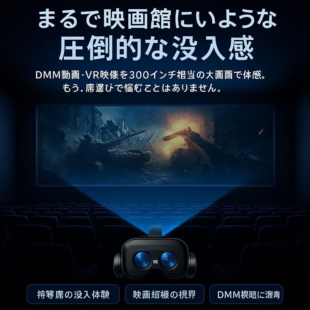 エレコム VRゴーグル スマホ用 メガネ対応 目幅調節可 ピント調節可 4.8-7インチ iPhone Android対応 2D 3D 非球面光