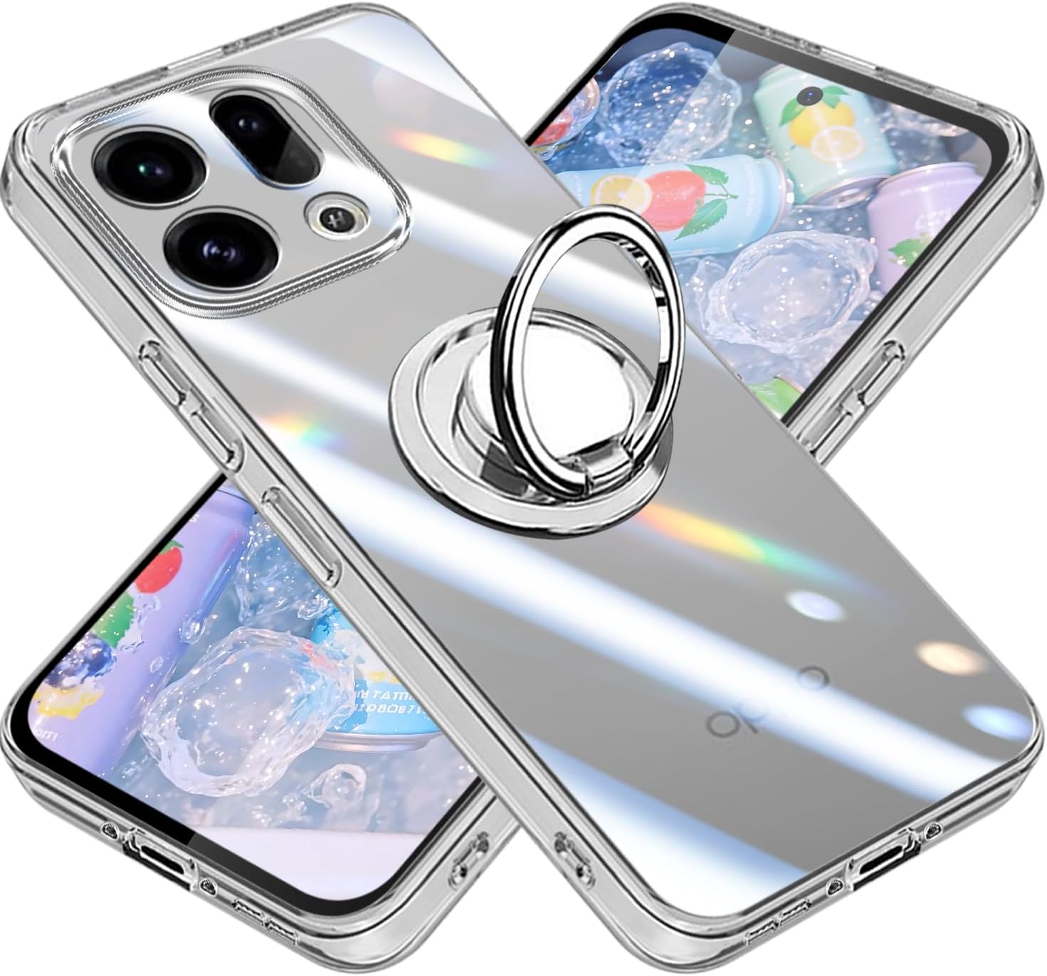 樂天商城 - OPPO Find X9 ケース OPG07 耐衝撃 リング付き TPU クリア オッポ ファインド X9 カバー カメラ保護 傷つけ防止 au スマートフォン スタンド機能 OPPO Find X9 OPG07 黄変防止 2026 スマホケース スマホカバー simフリー