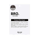 商品名 BRO. FOR MEN Protect Film Sheet（メンズ 汗ジミ対策シート） 商品説明 気になるワキの汗ジミをプロテクトガード。 貼るだけ簡単！あらゆるシーンに使える汗ジミ対策。 ワキ毛処理していない男性でも痛くないパッド付きフィルムシート。 セット内容 透明フィルム：10枚 吸水パッド：10枚 セパレートテープ：10枚 確認シート：1枚 個装サイズ 重量 約130×20×高さ190mm/78g サイズ フィルム 約110×150mm 吸水パッド 約70×110mm 材質 フィルム部：ポリウレタン、アクリル系粘着剤 パッド部：コットン セパレートテープ：ポリエステルフィルム・PET 剥離紙：紙 確認シート：PET ご使用方法 ご使用前に付属の確認シートを脇にあて青枠から出ている毛を処理後、本品をご使用ください。 透明フィルムの剥離紙を剥がし吸水パッドをセットします。 吸水パッド側を肌に向け、使用部位にしっかり貼り付けます。 部位に貼りつけた後、付属のセパレートテープを透明シートの角に貼りつけ、セパレートテープごとゆっくり剥がしてください。 使用上のご注意 傷やはれもの、かぶれなどお肌に異常がある場合はご使用にならないでください。 お肌の弱い方、アレルギー体質の方、絆創膏などテープ類でかぶれやすい方はご使用にならないでください。 本品の使用によりお肌にかゆみ、発疹などの異常があらわれた場合は使用を中止し、専門医にご相談ください。 ムダ毛の処理を行わず本品を使用すると剥がす際に痛みを伴なう場合があります。 肌からフィルムを剥がす際はできるだけゆっくりと剥がしてください。 本品は使用された当日中にお剥がしください。一度剥がしたフィルムは再度使用しないでください。 ご使用前に皮膚を清潔で乾いた状態にしてください。制汗剤などをご使用の場合、貼りつけにくくなる場合がございます。 ご入浴の前に必ず剥がすようにしてください。貼り付けた状態でご入浴されると、フィルムが剥がれにくくなる可能性がございますのでご注意ください。 本品を貼った状態での睡眠はおやめください。 初めて使用する方は、事前に目立たないところでパッチテストを行ってからご使用ください。 乳幼児の手の届かないところに保管してください。 直射日光を避け湿気の少ない場所に保管してください。 JANコード 4562226255375 製造国 日本 販売者 株式会社シェモア 広告文責 株式会社NDYunited 045-511-7255 商品区分 &nbsp;