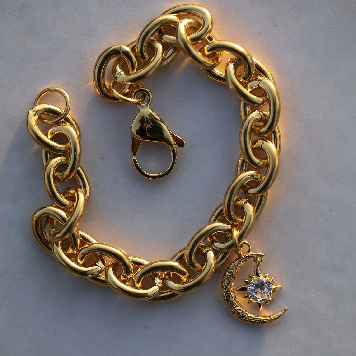 ハワイアンジュエリー ブレスレット サージカルステンレス / sun and moon bracele...