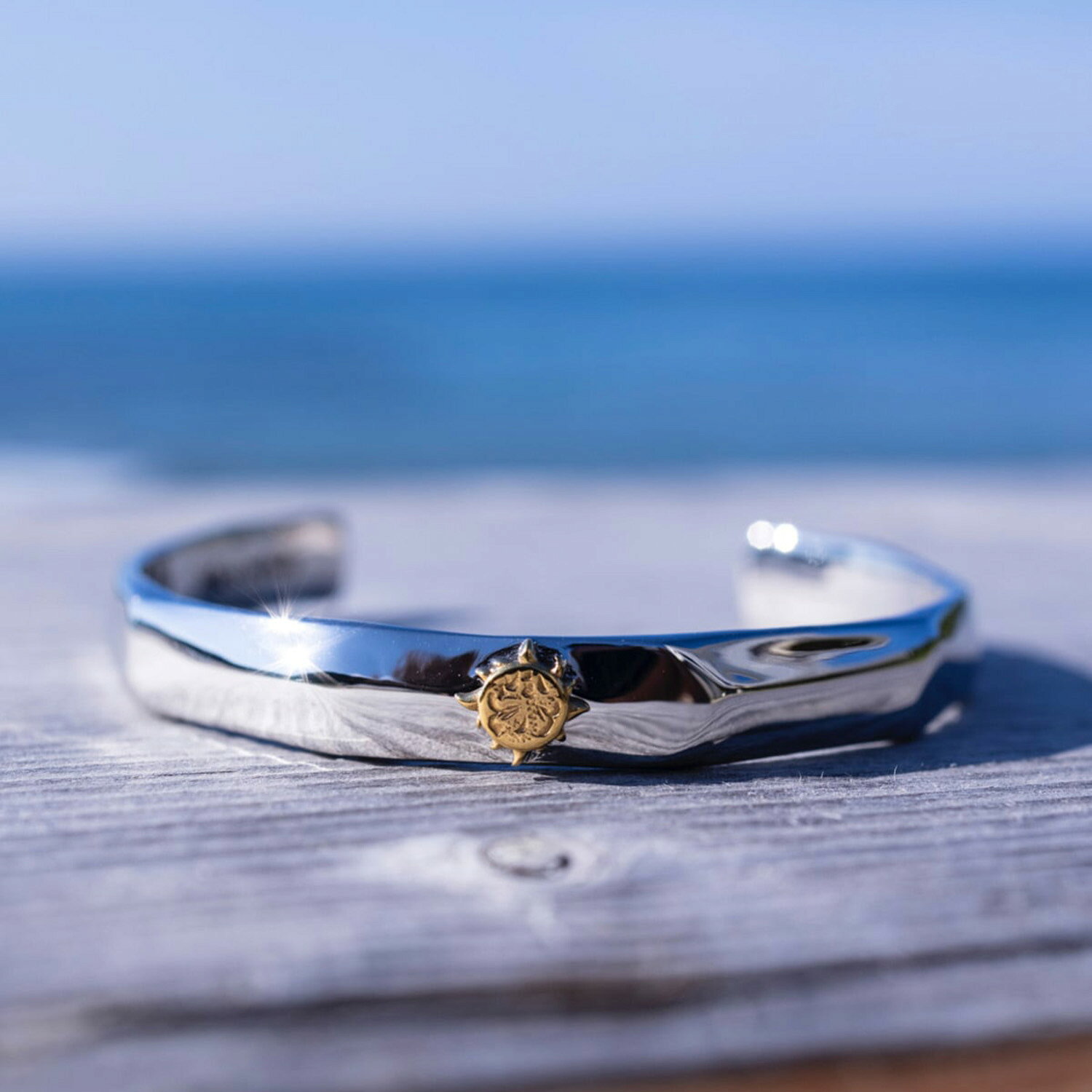 ハワイアンジュエリー バングル サージカルステンレス / Sunstone bangle / 金属ア...