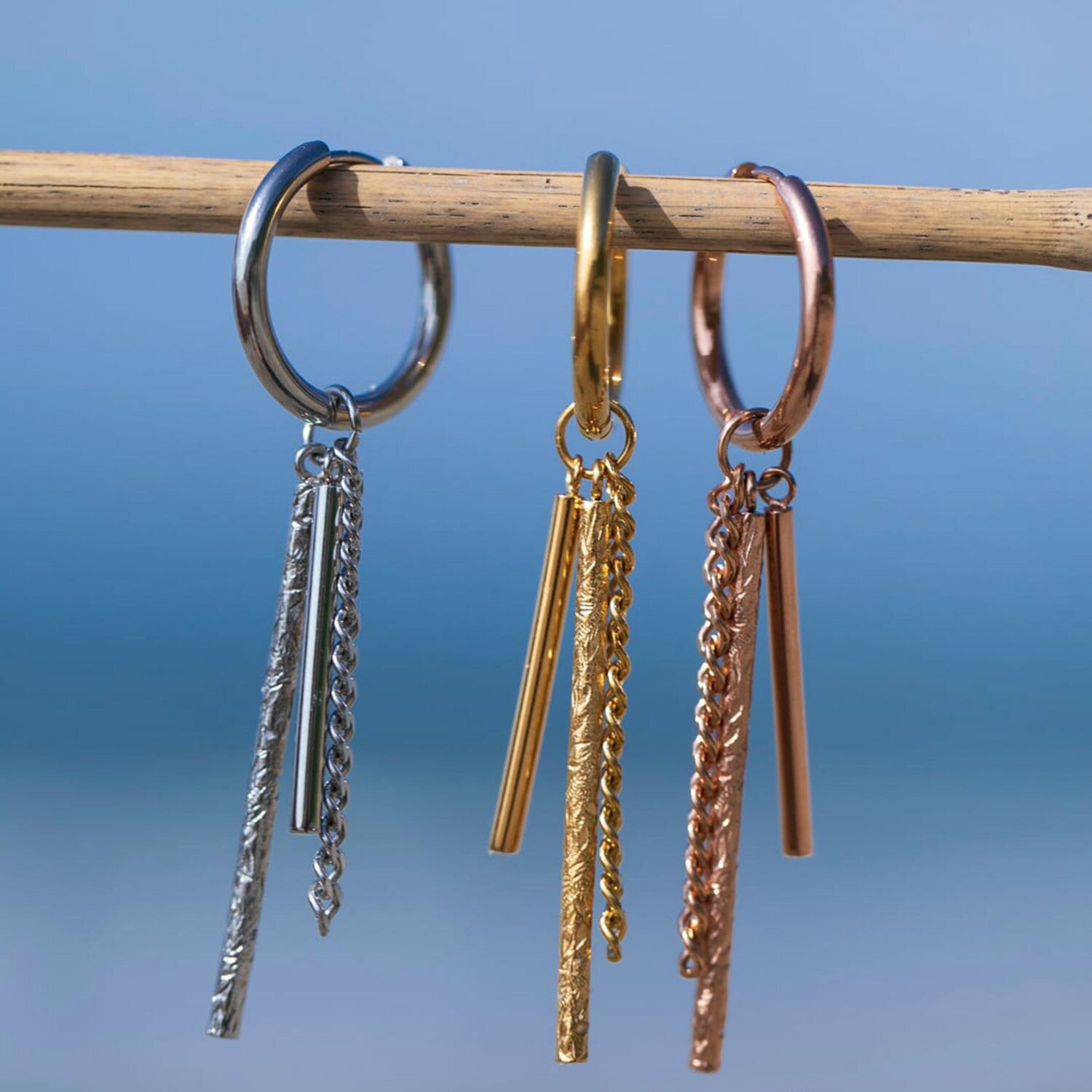 dangling hoop pierce / IRIEBEACH / ゴールド シルバー ピンクゴールド ハワイア...