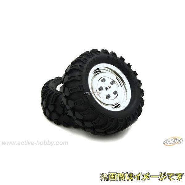 樂天商城 - アクティブ STR335C MTタイヤ付1.9　Aホイールセット　90mm（2本/クローム）