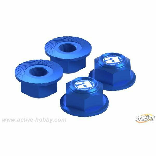 アクティブ STR216B センターキャップ型アルミホイールナット (ブルー/4個入り)
