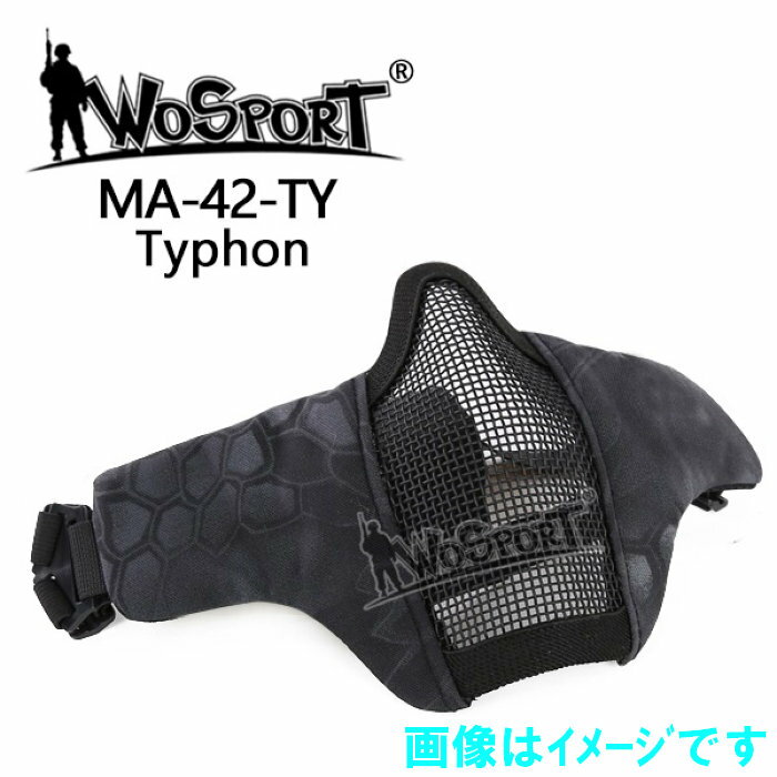 WoSporT スチールハーフメッシュマスク TYPHON