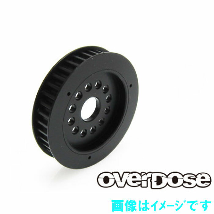OVERDOSE OD3859 マシンカットワイドデフプーリー39T (For OD3839/POM / ブラック)