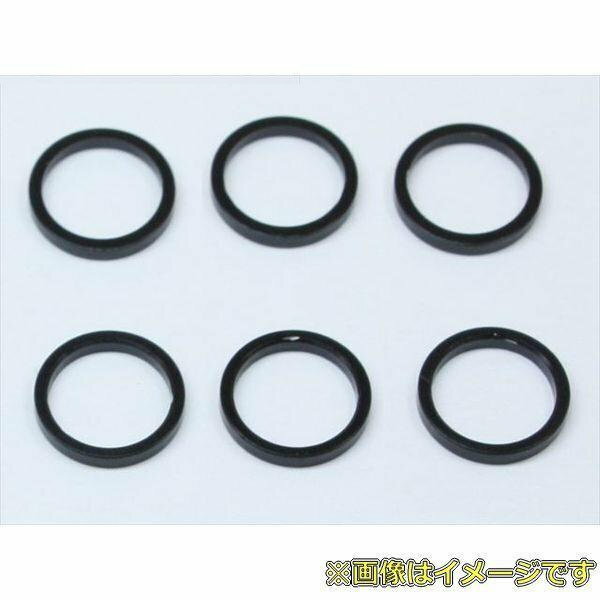 スクエア SGX-8605BK M6アルミカラー φ7.4×6×0.5t (ブラック)6個入リ M6×7.4×0.5t Aluminum Collar (bl..