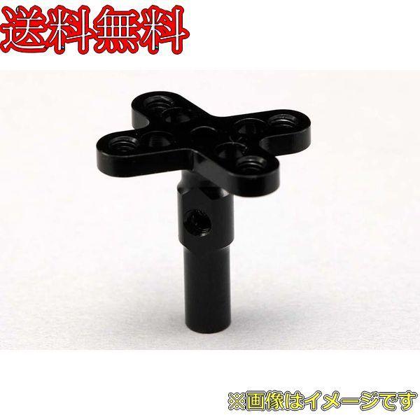 BD10用のアルミ製クロスプレートポストです。アッパーデッキのフロント寄りを支えるポストで、ビスの固定位置や本数の変更により、シャーシのロール特性を変更することが可能です。