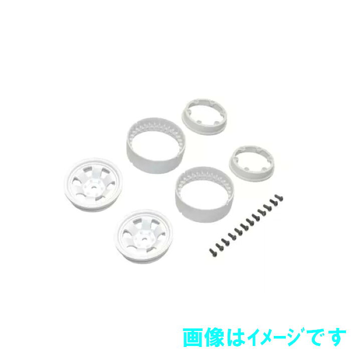 KC10用 1.9インチビードロックホイール スポークタイプ白色