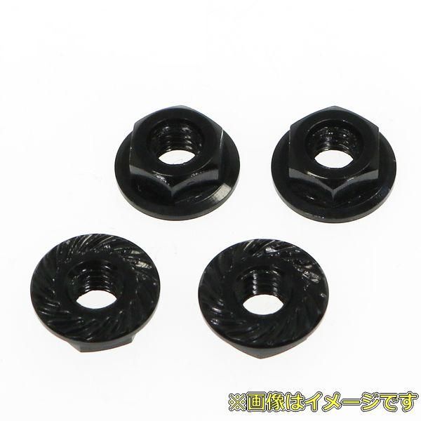 イーグル 3028U2-BK 軽量アルミ フランジ4mmロックナット(菊座フランジ)4個[BK] ブラック