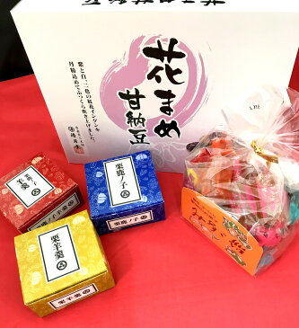 お中元　お土産　和菓子　栗　きんとん　ゼリー　ようかん　甘納豆　花豆【送料込み】入沢土産店特別セット、信州小布施ミニ栗羊羹、ミニ栗鹿ノ子、ミニ栗鹿ノ子羊羹、信州名産みすず飴角袋巾着、吾妻特産花豆甘納豆（大）が入ったセット単品買いより10％以上お得！