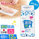 【12個セット】ウェットティッシュ アルコール 厚手 詰替 WTT-65A ウェットティッシュ アルコール エタノール 除菌 除菌シート 厚手 厚め 厚み 日本...