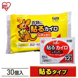 【公式】カイロ 貼る 30枚入り PKN-30HR アイリスオーヤマ貼るカイロ 30枚入り 防寒 腰 脇 背中 冬 持ち運び 寒さ対策 あったか グッズ 衣服 服 冷え 使い捨てカイロ 使い捨て カイロ ぽかぽか家族 レギュラーサイズ アイリスカイロ