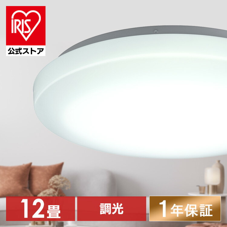 【公式】シーリングライト 12畳 調光 アイリスオーヤマ おしゃれ 明るい 照明 LED 明るさ5000lm リモコン付 常夜灯 薄型 コンパクト 節電 リビング ダイニング 天井照明 一人暮らし AGLED ACL-12DGR [安心保証対象]2年保証【iris_dl】【iris_dl02】のサムネイル