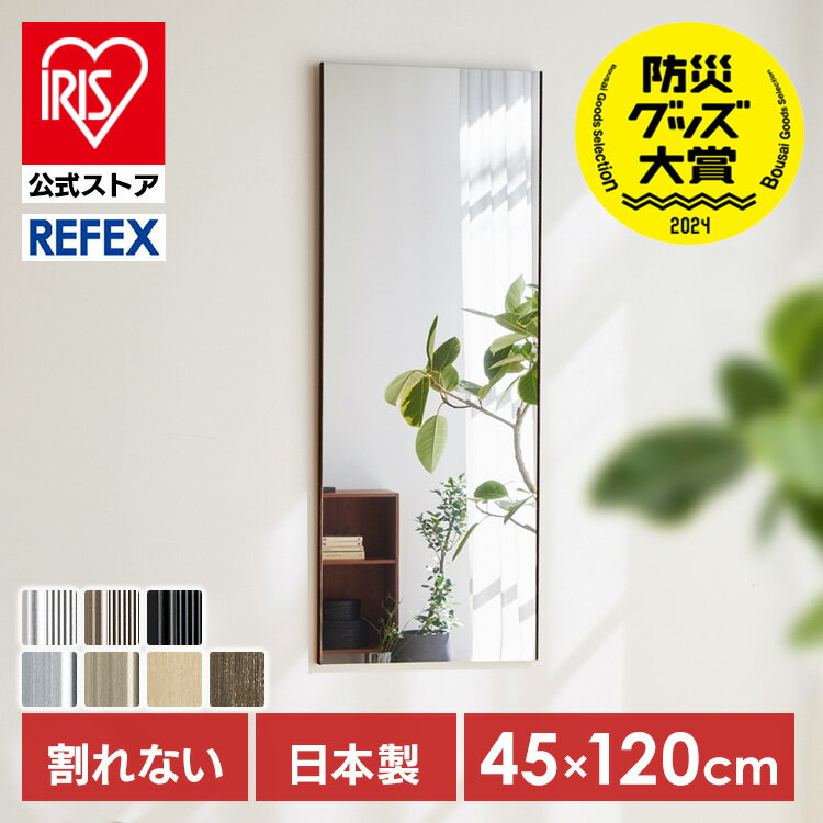割れない鏡 リフェクスミラー スタンダード 吊式 細枠 姿見 45