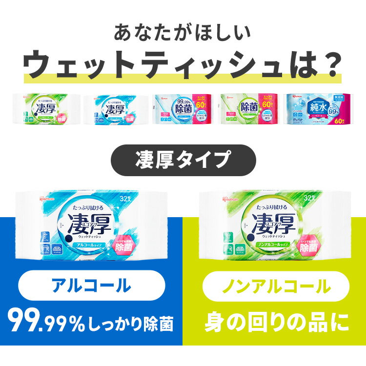 【公式】【1440枚/576枚】 ウェットティッシュ 除菌シート 除菌ウェットティッシュ 除菌ができるウェットティッシュ 1440枚 576枚 アイリスオーヤマ WTS-60N WTS-60A WTS-60P WTP-32A3P WTP-32N3P【iris_dl03】