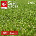 【国産】【2個セット】人工芝 2×5m アイリスオーヤマ リアル防草人工芝 RP-3025 送料無料 人工芝 人工芝マット 芝マット リアル人工芝 人工芝生 芝...