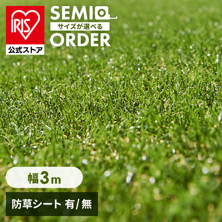 人工芝 3m アイリスオーヤマ 3m×3~10m ロール ベランダ リアル 送料無料 生 芝生 芝マット U字釘付 マ..