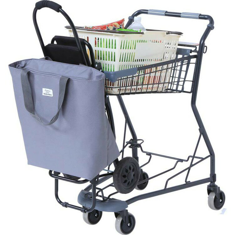 ショッピングキャリーイス付き＆ラージトートバッグセット SHPC-T グレー ネイビー ショッピングキャリー ショッピングカート カート ショッピングキャリー キャリー ショッピング 買い物 エコ 買物 エコバッグ マイバッグ Big