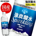 【48本入】アイリスの天然水 強炭酸水500ml 強炭酸 炭酸水 強炭酸水 アイリスオーヤマ 天然水 5.0GV おいしい炭酸水 スパークリング 無糖 0カロリー アイリスオーヤマ 【D】【予約】