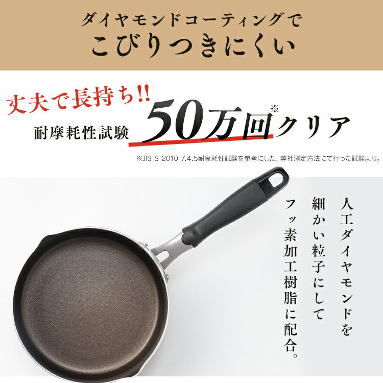 鍋 片手鍋 ダイヤモンドコート 片手なべ 18cm DIS-P18 ホワイト ブラック ブラウンダイヤモンドコート 片手 KITCHENCHEF ダイヤモンドコート 鍋 なべキッチンシェフ IH ガス アイリスオーヤマ
