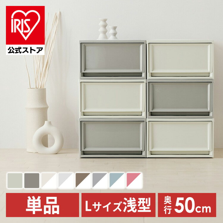 【あす楽】【単品】押入れ収納 引き出し 収納ボックス 収納ケース 完成品 BCチェスト BC-Lアイリスオーヤマ チェスト プラスチック クローゼット収納 衣装ケース ホワイト クリア 幅39×奥行50×高さ23.2cm 容量27.7L一人暮らし【kgi】のサムネイル