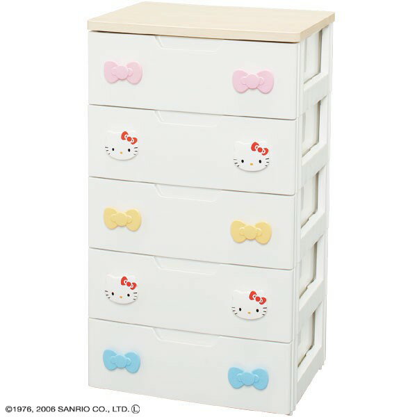 チェスト キッズ リビング ハローキティ キッズチェスト 5段 アイリスオーヤマ