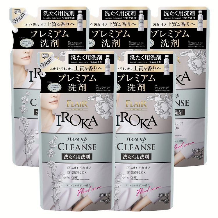【5個】IROKA洗剤 つめかえ用 500g FLAIR 洗剤 詰め替え 500g 【iris_dl】【iris_dl03】
