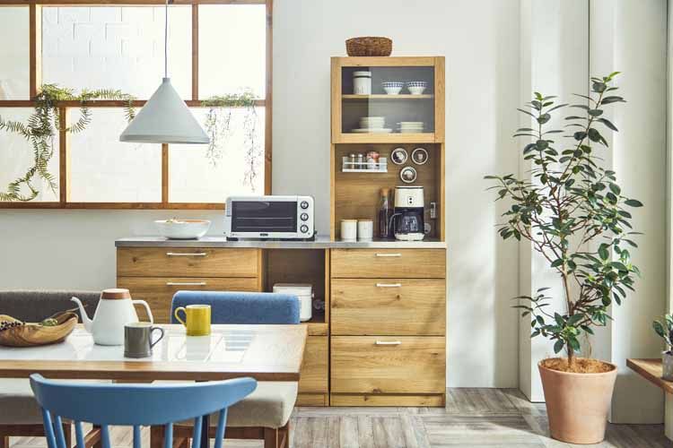 キッチン 収納 ダイニングボード 食器棚 引き戸 キッチン収納 レンジボード マグネット棚 国産 3個口 nora Llindt2 60幅 オープンダイニングボード 送料無料 イス機能 ステンレス天板 関家具 ナチュラル/ブラウン ハンドルBK/WH【TD】【B】 【代引不可】