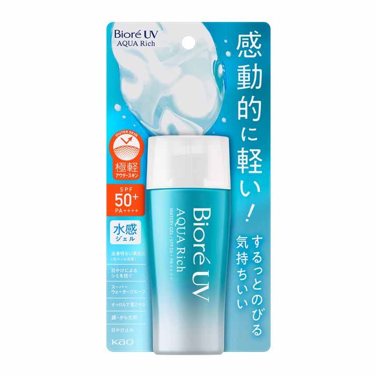ビオレUV アクアリッチ ウォータリージェル 70ml 花王 BioreUV 日焼け止め UV対策 顔・からだ用 SPF50 PA++++ スーパーウォータープ...