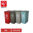 スライドペール 45L(パリス柄) ゴミ箱 スライドペール ごみ箱 棚下ペール カラーペール 分別ゴミ箱 おしゃれスタイリッシュ 機能性ペール 45L 45L以上ゴミ箱 平和工業 レッド ブラウン ベージュ ブルー
