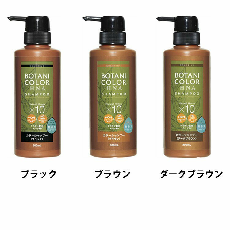 Mottoボタニカラーシャンプーポンプ式 27605シャンプー 白髪 カラーリング ヘナ ノンシリコーン ボタニ Motto イオンヘアカラー ブラック ブラウン ダークブラウン【D】【B】
