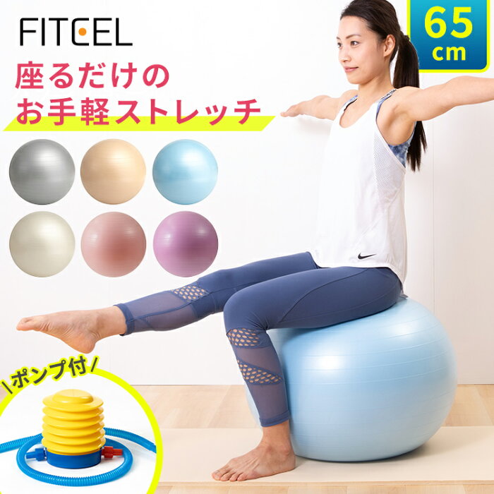 バランスボール 椅子 65 おしゃれ 65cm si-balanceball-65フィットネス ストレッチ オフィス バランス ヨガ 運動 空気入れ付き 体幹 アクア シャンパンゴールド パールホワイト シルバー【D】