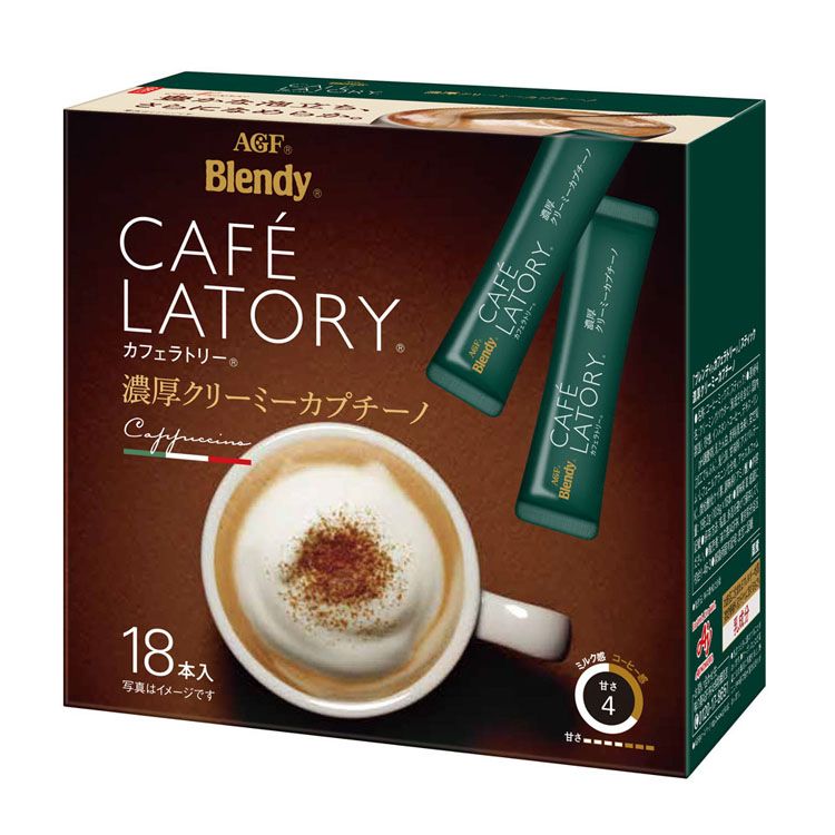 「ブレンディ R カフェラトリー R」スティック 濃厚クリーミーカプチーノ 18本（スティック）（個包装） ブレンディ スティック 個包装 カフェラトリー カプチーノ 大容量 粉末 パウダー ポリフェノール エージーエフ AGF 【D】のサムネイル