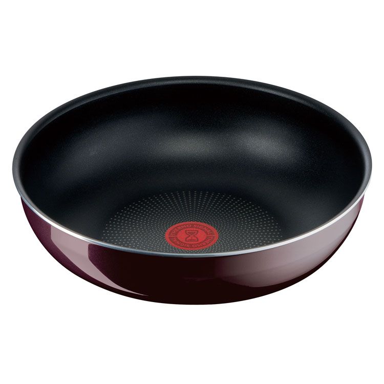 T-fal インジニオ・ネオ インテンス ウォックパン28cm ガス火専用 ヴィンテージボルドー L43919 送料無料 ingenio ウォックパン ティファール 取っ手が取れる コンパクト収納 チタンコーティング 28cm 20cm ガス火 お知らせマーク