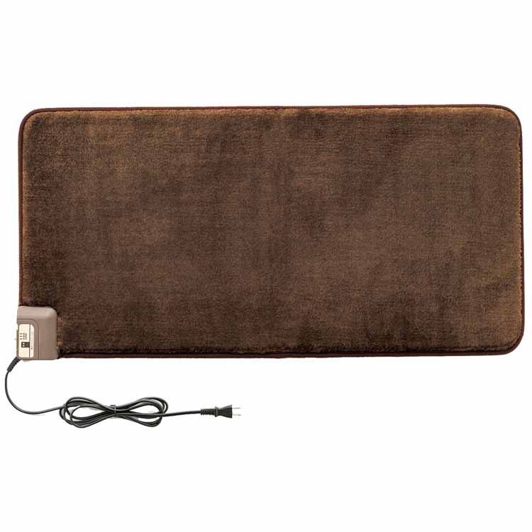 ホットクッション 45×90cm ブラウン WA-4590Eホットカーペット ミニマット 防寒 吸湿発熱繊維 コンパクトサイズ 足元暖房 45×90 電気マット 温度調節 椅子 ワタナベ工業【iris_dl02】