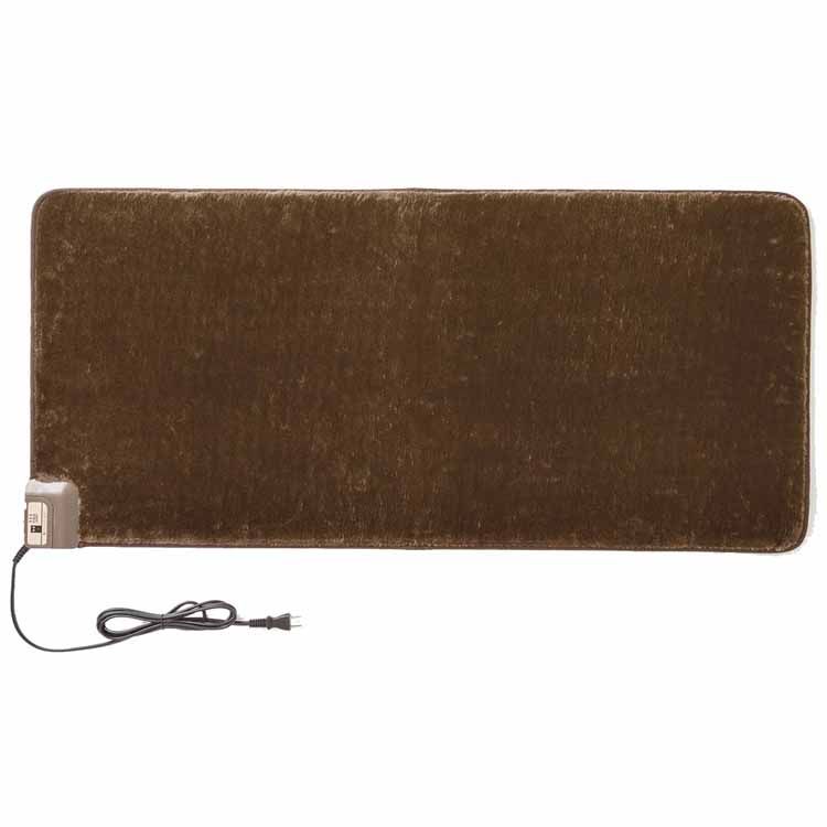 ホットクッション 50×110cm ブラウン WA-5011Eホットカーペット ミニマット 防寒 吸湿発熱繊維 コンパクトサイズ 足元暖房 45×110 電気マット 温度調節 パーソナルスペース ワタナベ工業【iris_dl02】