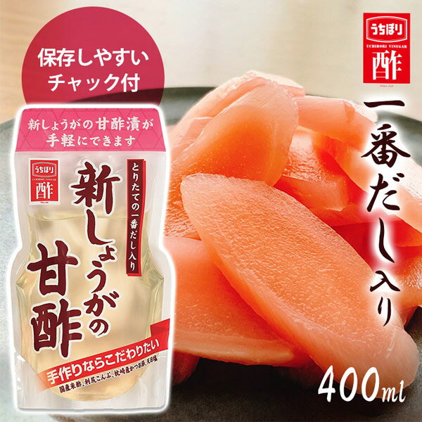 【あす楽】生姜 しょうが 新しょうがの甘酢 400ml 内堀醸造 新しょうが ガリ しょうがの酢 生姜の酢 酢漬け 酢の物 夏バテ対策 おつまみ 【D】のサムネイル