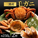 【産地直送】三陸産ボイル毛ガニ250g 2尾セット 送料無料 毛がに かに カニ 蟹 三陸産 ボイル ...