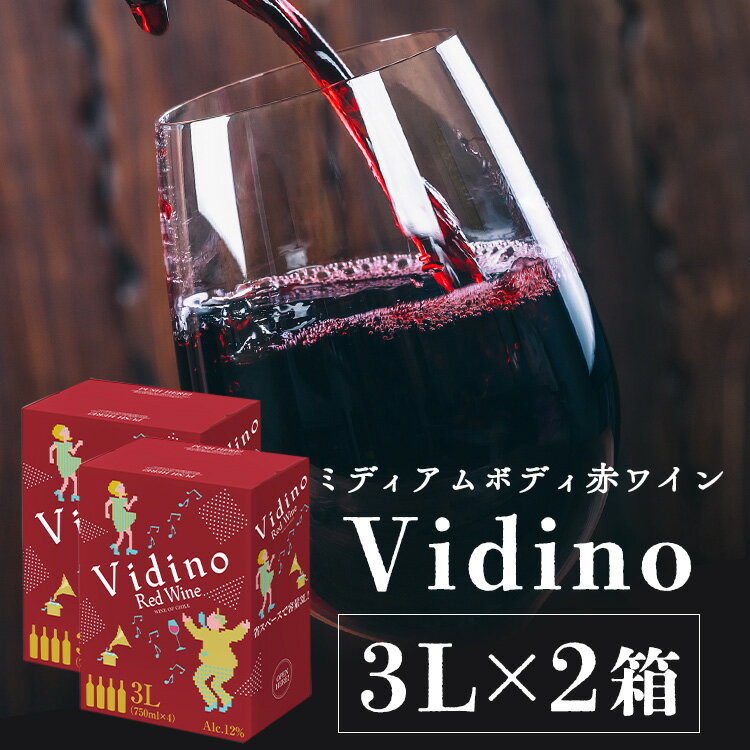 チリワイン 【6月1日限定最大100%ポイントバック！】【2個セット】ワイン ボックスワイン 赤 箱ワイン Vidino チリ産 3000ml BIB ワイン チリ BIB 赤 3L 2個セット ヴィデーノ チリワイン 【D】【iris_dl】【iris_dl05】