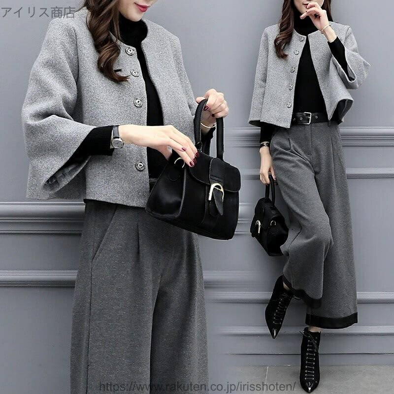 【送料無料】パンツスーツ セットアップ パンツドレス ガウチョパンツ ガウチョ ワイドパンツ スカーチョ ロング パンツ ジャケット アウター 秋冬 秋 冬 レディース 長袖 大きいサイズ 春 スーツ オフィス OL 通勤 きれいめ オールインワン フォーマル カジュアル 大人 上品