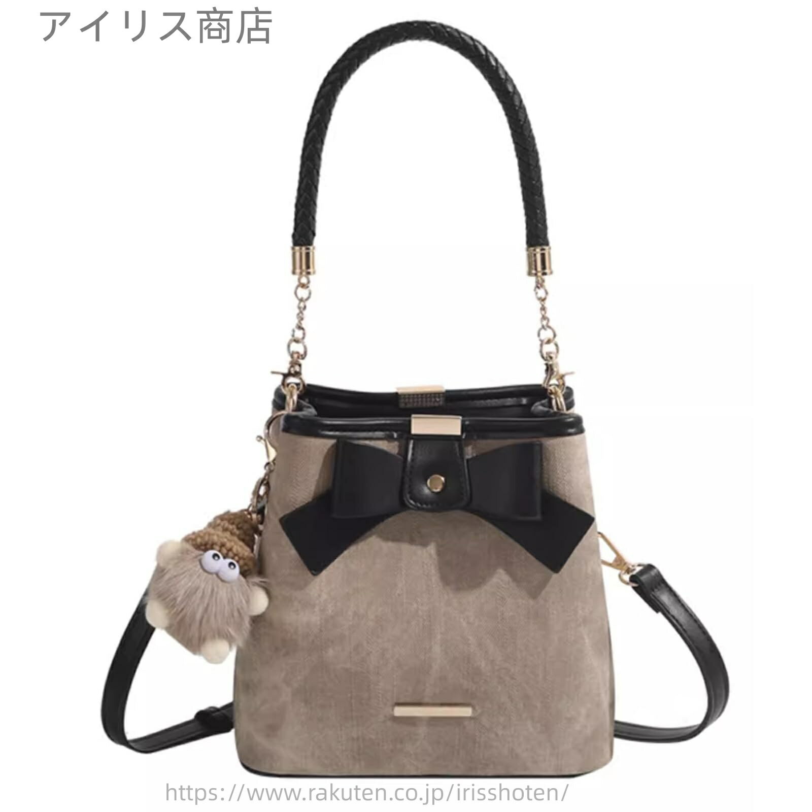 【送料無料】バケツバッグ 秋冬 ファッション 女性用 マイナーデザイン 高級の感 リボン 手提げバッグ ..