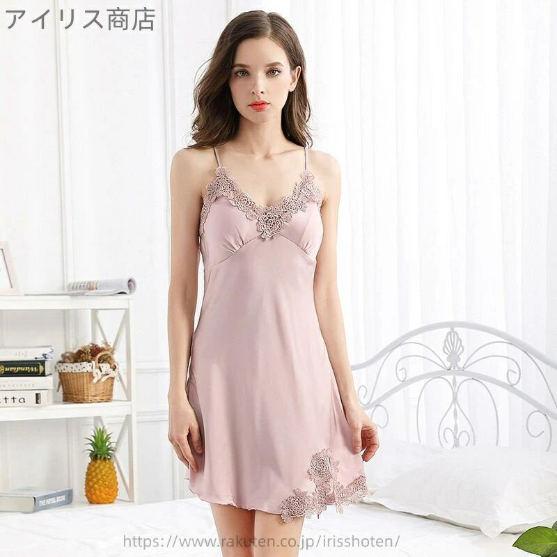 【送料無料】人工シルク 薄い 夏 春 女性 パジャマ ランジェリー レディース 新商品 ナイトウェア ルームウェア