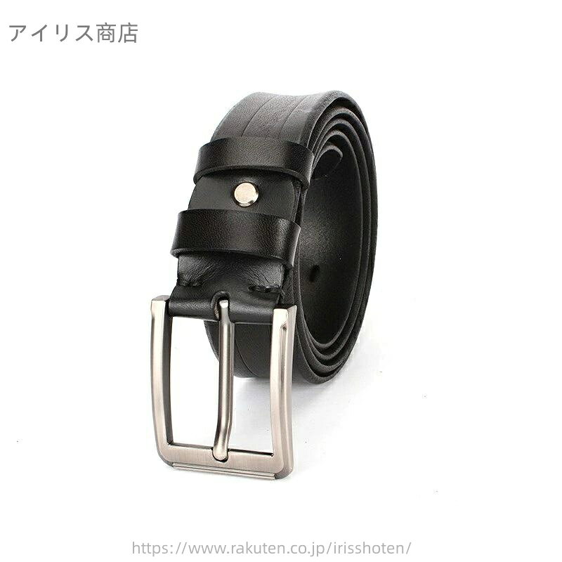 【送料無料】ピンバックル 長さ105cm〜125cm スーツベルト 長さ調節可能 コンフォート 牛革 紳士用ベルト ビジネス 本革 穴あけ メンズ