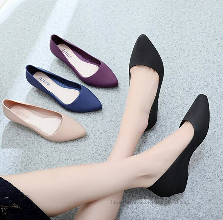 【送料無料】レインシューズ レディース 梅雨対策 パンプス 痛くない 3cmヒール 毎日履ける ポインテッドトゥ レインパンプス レイン